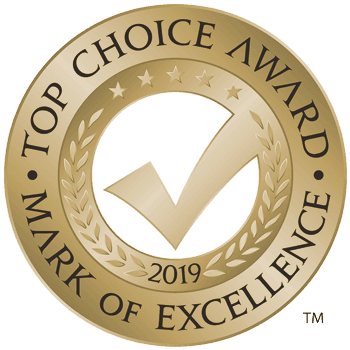 logo for Top Choice Award, awarded to Canadian Immigration Group in 2019 for being voted the top Immigration Law Services in Edmonton