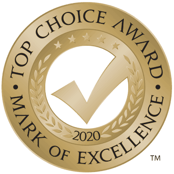 logo for Top Choice Award, awarded to Canadian Immigration Group in 2020 for being voted the top Immigration Law Services in Edmonton