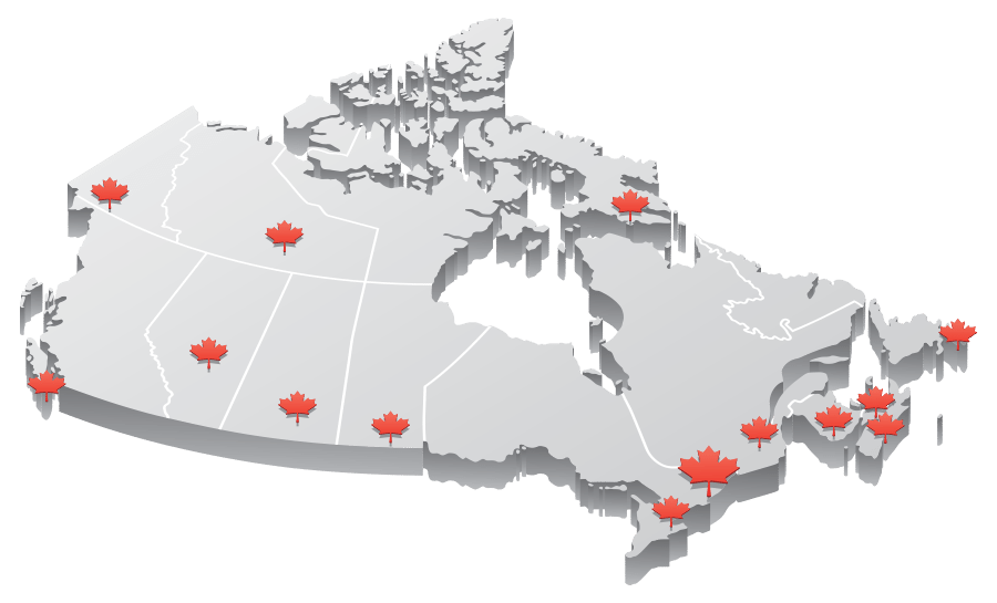 Each of the Canadian provinces have various programs available that enable you to immigrate to Canada. For more information on Provincial Nominee Programs, contact Canadian Immigration Group today. map illustration of the Canadian Provinces